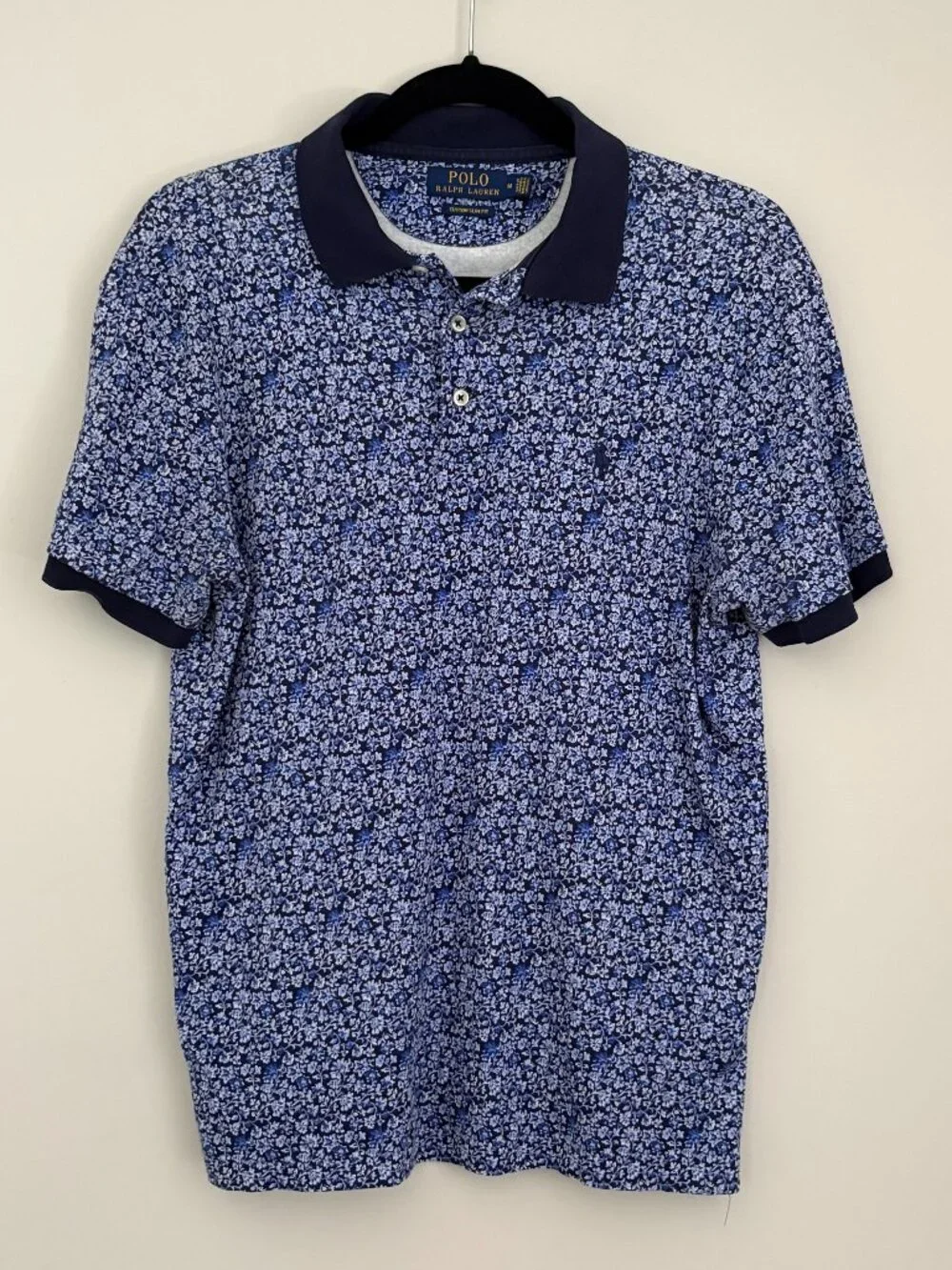 Polo Ralph Lauren Slim Fit Blue Ditsy Floral Polo Coastal Preppy Grandpacore M